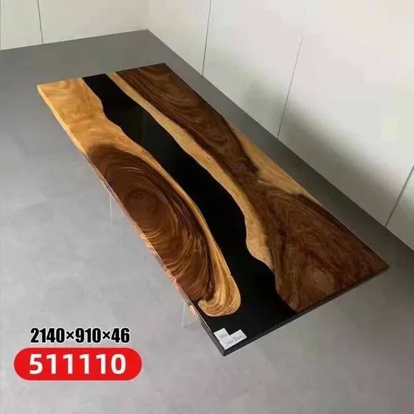 Epoxid harz esstisch echtes holz massive möbel wasserfall epoxy tisch