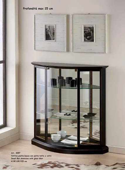 Vitrine Schwarz Glasschrank Design Klassische Schrank Luxus Holz Möbel