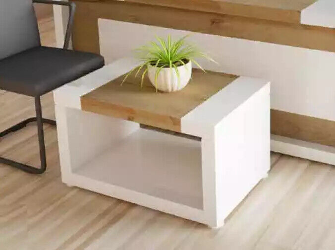 Designer Weißer Couchtisch Luxus Holz Tisch Wohnzimmer Möbel Ablagetisch