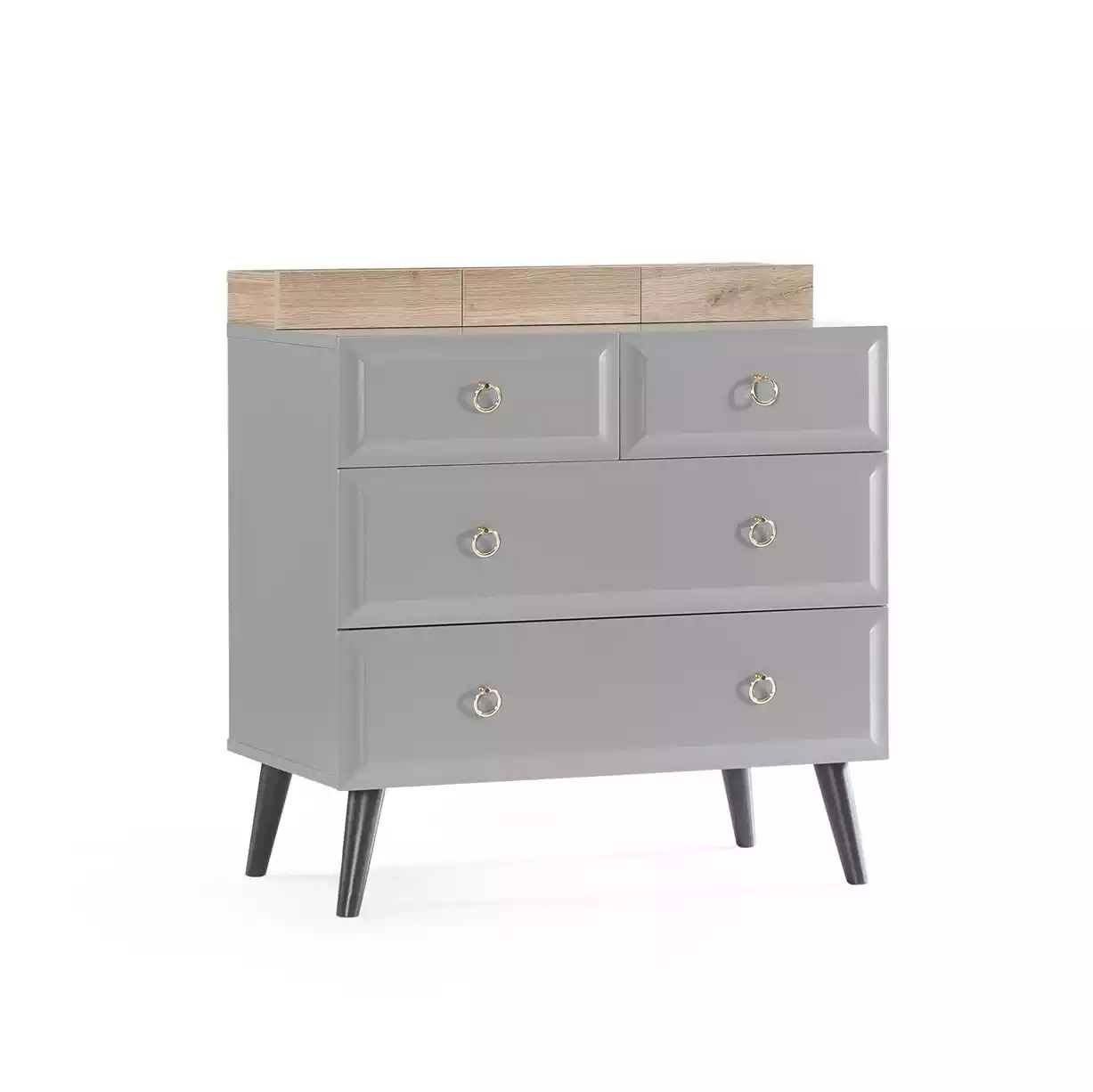 Kommode Schrank Kinder Zimmer Kommoden Holz Grau Modern Jugendzimmer