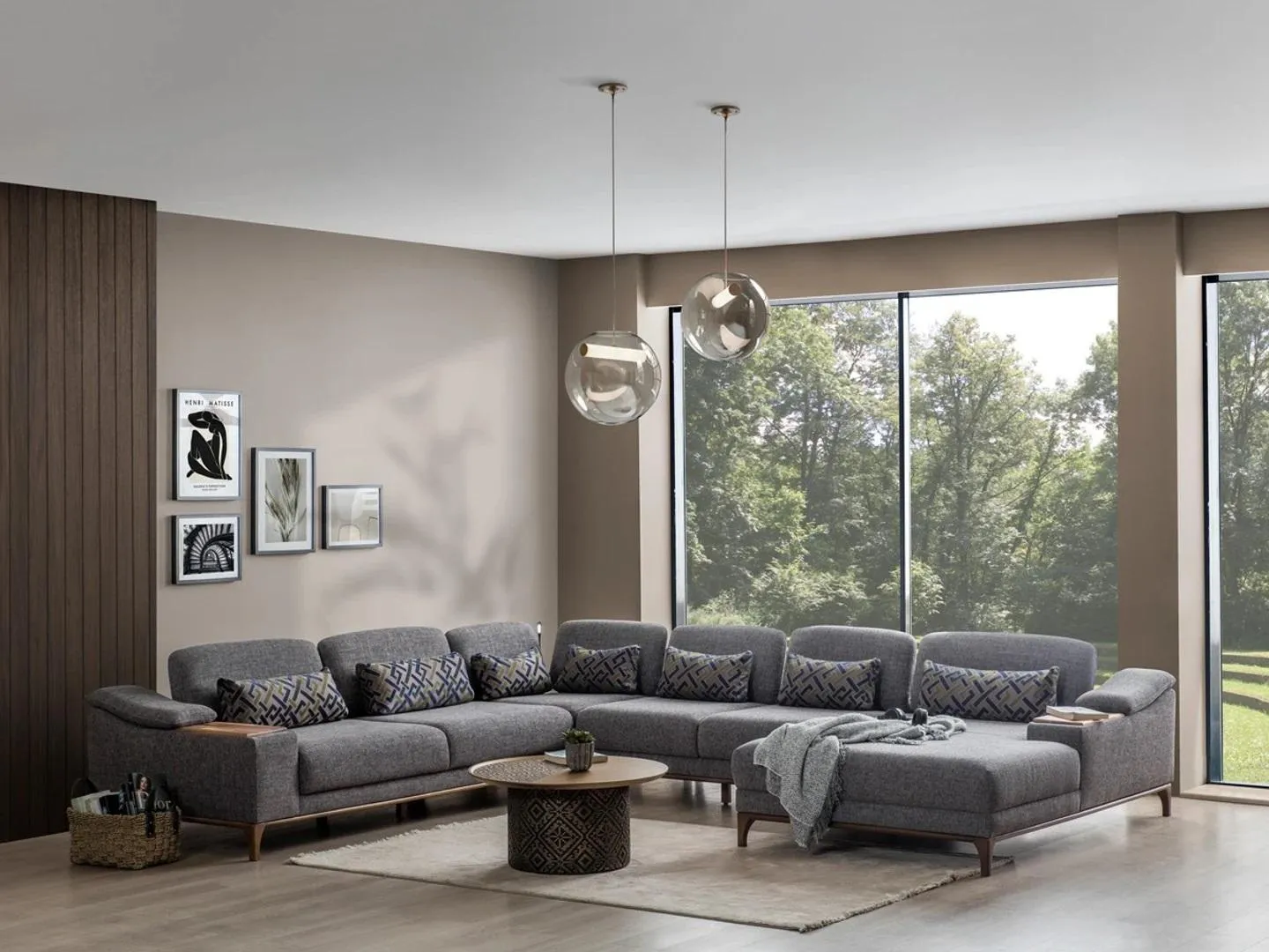 Luxus Sofa U Form Modern Wohnzimmer Ecksofa Polstermöbel Sofa Couch