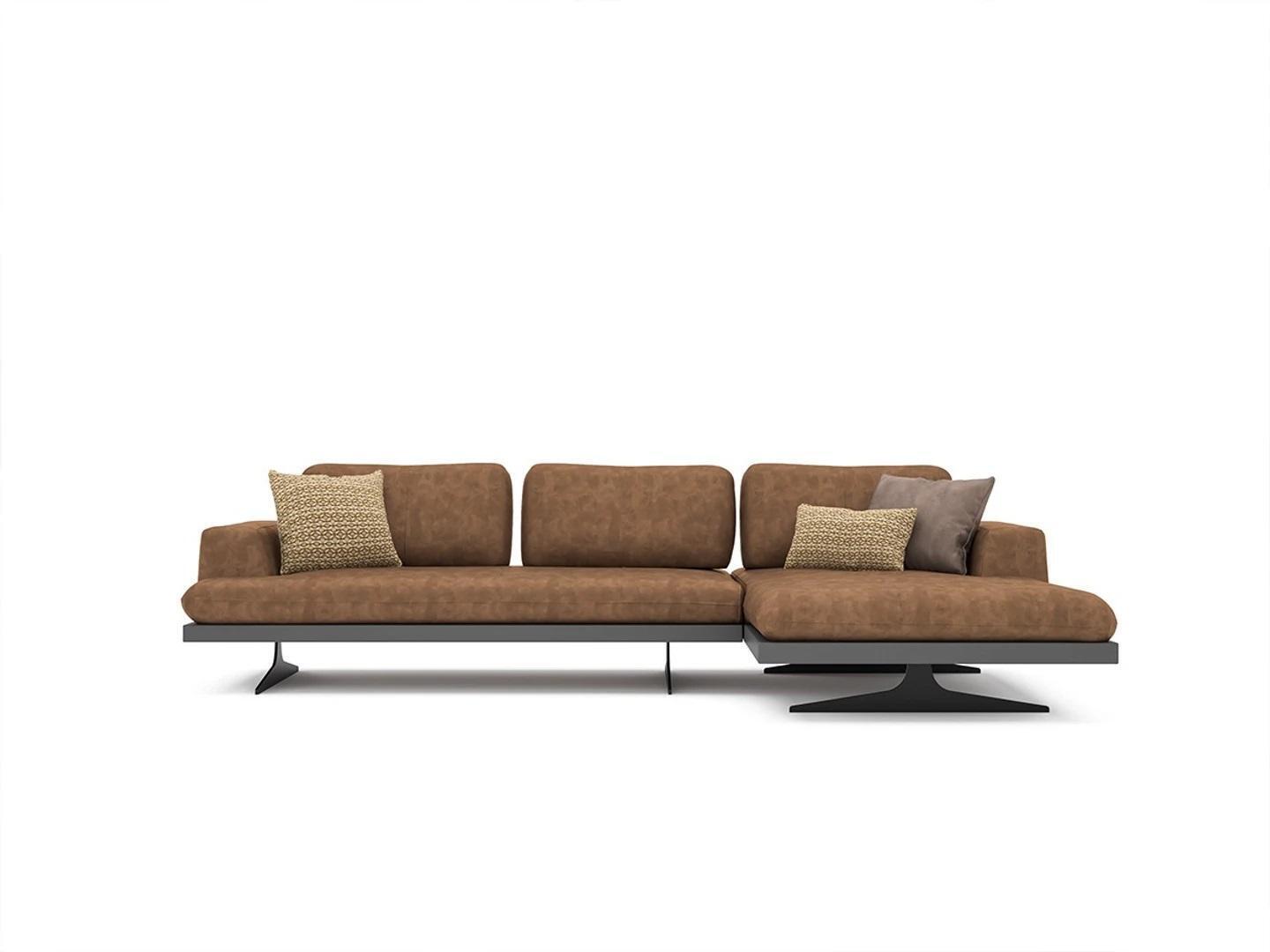 Ecksofa L-Form Relax Wohnzimmer Braun Leder Sofa Polstermöbel Eck Garnitur