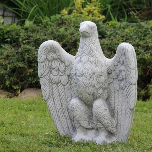 GARTENFIGUR STEINFIGUR FIGUR GARTEN SKULPTUR STEINGUSS ADLER