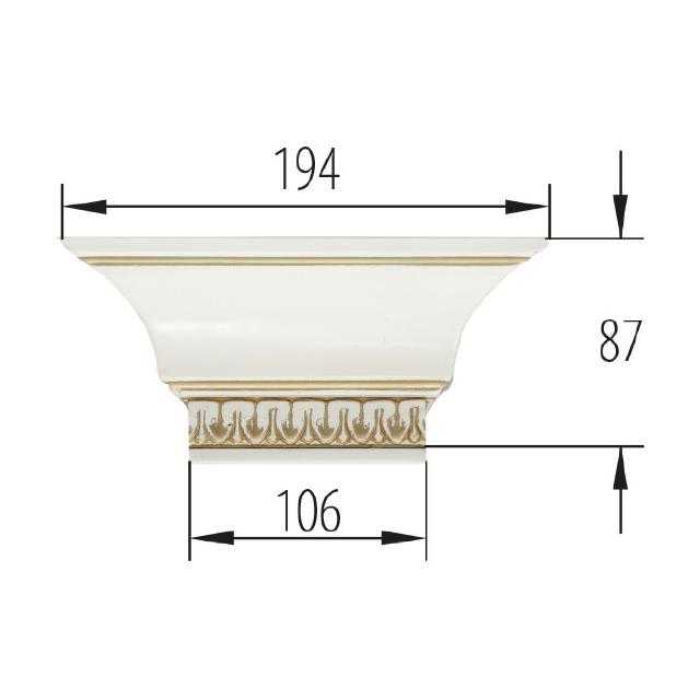 Element für Begehbaren Schrank Kleiderschrank Krone Verona V- Kronenaufsatz