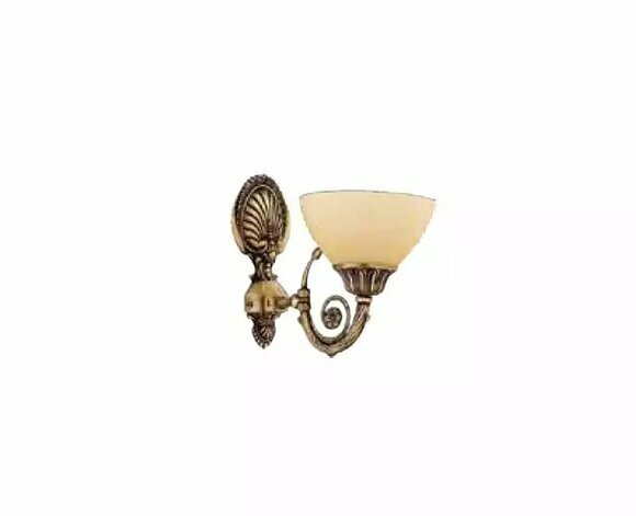 Wandlampe Wandleuchten Gold Wandleuchte Lüster Wand Lampen Beige Glas