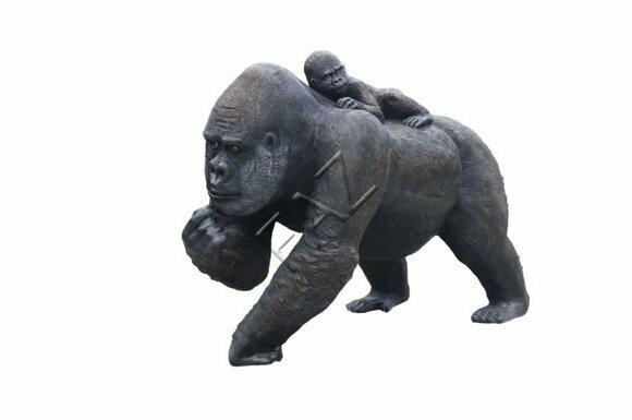 Design Gorilla Baby Figur Statue Skulptur Figuren Skulpturen Garten