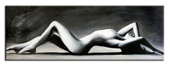 ÖLGEMÄLDE AKT IN ÖL EROTIK ÖLBILD AUF LEINWAND ECHTE HANDARBEIT 50x150cm – G16581