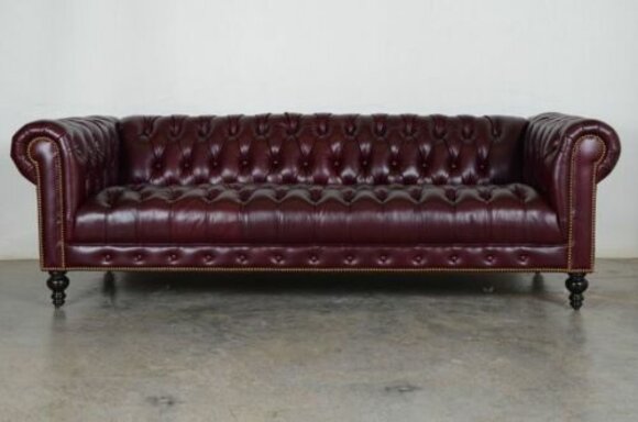 XXL Big Sofa Couch Chesterfield 240cm Polster Sofas 4 Sitzer 100% Leder Sofort