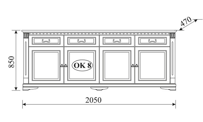 Klassische Kommode Kommoden Schrank Sideboard Massiv Möbel Kolonial Neu OK8