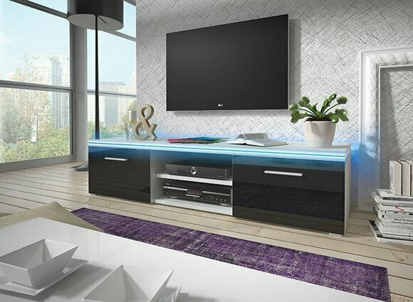 rtv Lowboard Fernseh sideboard Wand Hochglanz Unterschrank TV Led