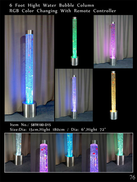 Wasser Säule Säulen Wasser Sprudel Säulen 180cm Deko Fische Led Beleuchtet Water