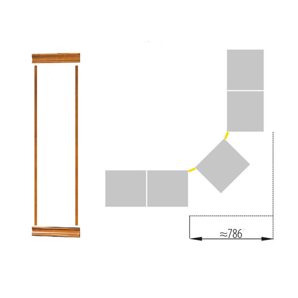 Klassische Kronenabschluss Satz für Bücherschrank Schrank System SE-LN-S507