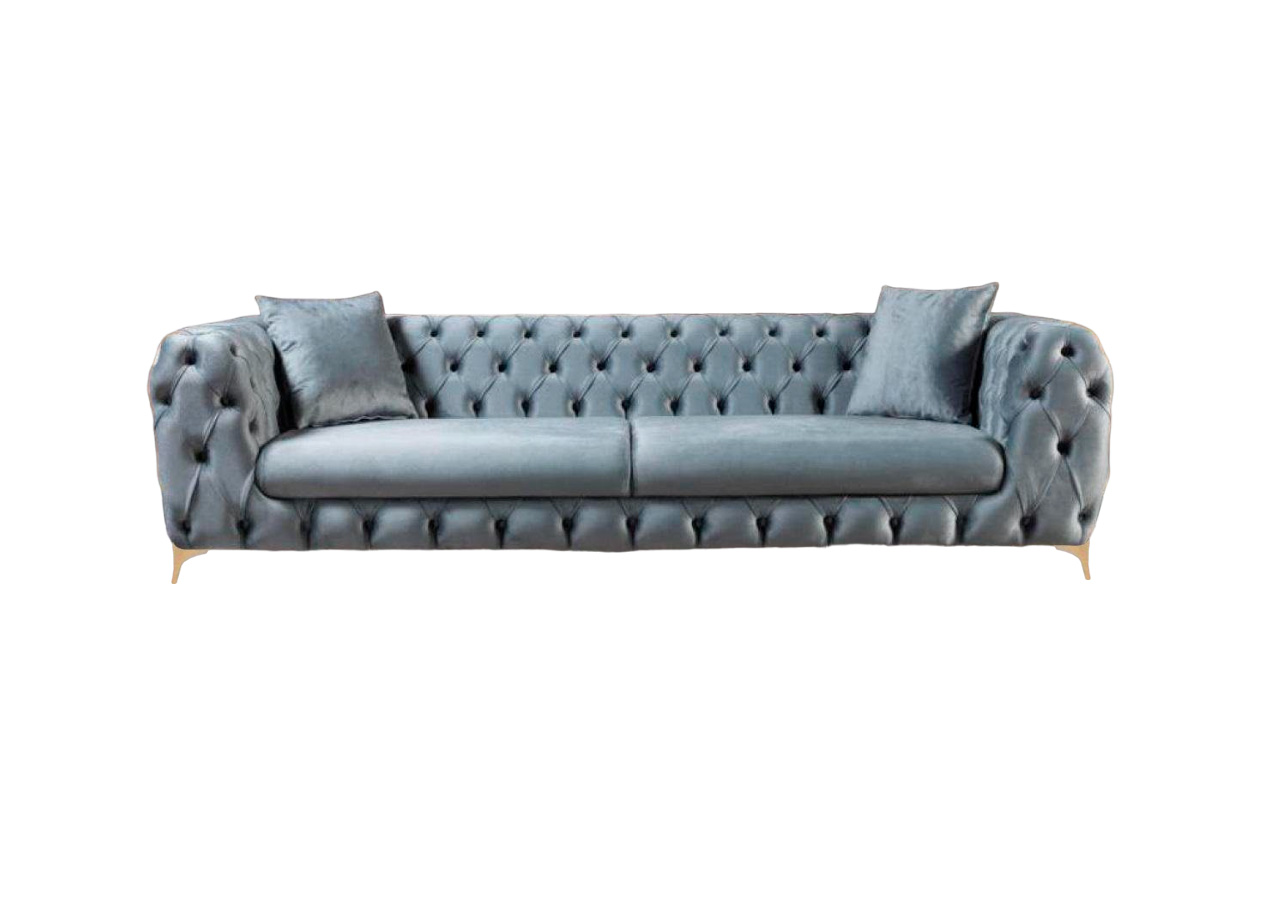 Dreisitzer Sofa Luxus Grau Chesterfield 3 Sitzer Couches Grau Sofas Samt Sofort