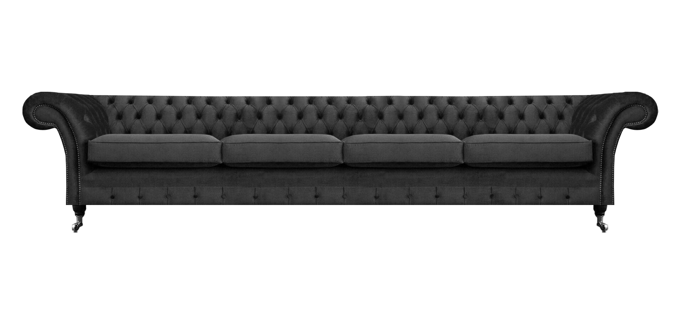 Wohnzimmer Sofa Viersitzer Couch Textil Einrichtung Schwarz Polstermöbel