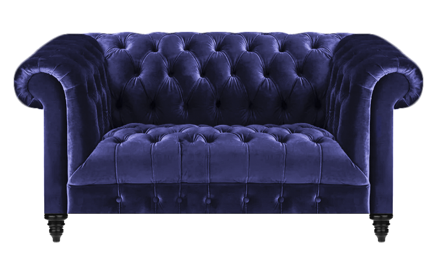 Design Modern Sofa Zweisitzer Couch Chesterfield Blau Wohnzimmer Einrichtung