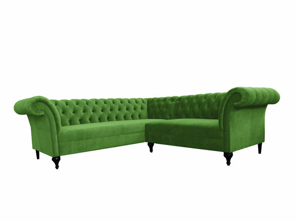 Chesterfield Ecksofa Eckcouch Designer Sofa Couch Samt Ledersofa SLIII