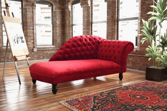 Chaiselongues Chesterfield Liege Ottomane Chaise Sofa Couch Neu Polster