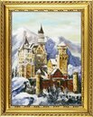 Schloss Neuschwanstein 5235 Klassisches Gemälde Ölbild Bild Bilder Echt Holz Rahmen