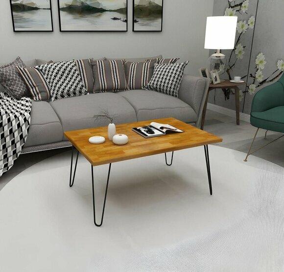 Robuster Brauner Sofatisch Designer Wohnzimmer Couchtische Holz Möbel