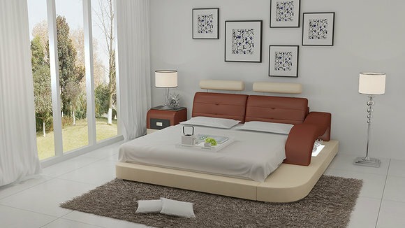 Wasserbett Hotel Doppel Bett Betten Komplett Lederbett Polsterbett Wasser LB8802