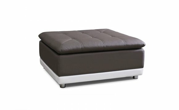 Lounge Hocker XXL Club Fußhocker Ottomane Pufa Leder Textil Ottoman