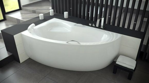 Badewanne XXL Eckwanne Eck 150*100 cm Acrylwanne Wanne Bad