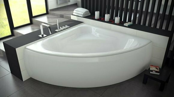 Badewanne Wanne Eck Design Eckbadewanne Schürze Ablauf Silikon