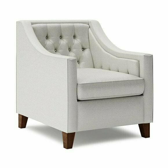 Stuhl 1x Esszimmer Polsterstuhl Fernseh Lounge Textil Sitz Sessel Chesterfield