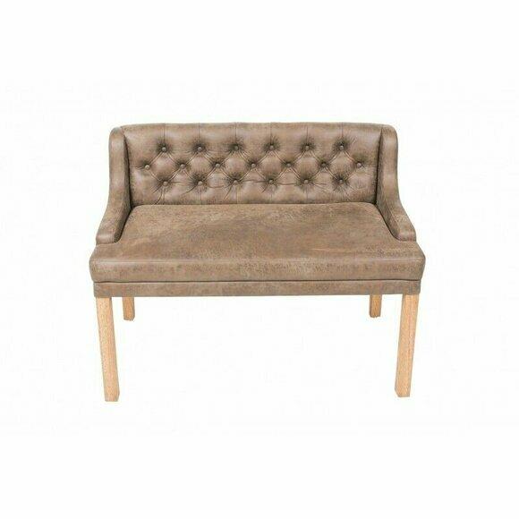 Chesterfield Bank Textil Sitz Bänke Restaurant Stoff Laden Sofa Leder Couch Neu