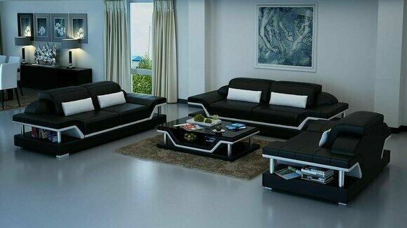 Sofagarnitur Komplett Set Wohnzimmer Garnituren 3+1+1 Sitzer Sofa Polster Couch