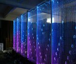 Moderne Trennwand Wasser Wände LED Wasserwand Beleuchtete Wand Säulen 60x240cm