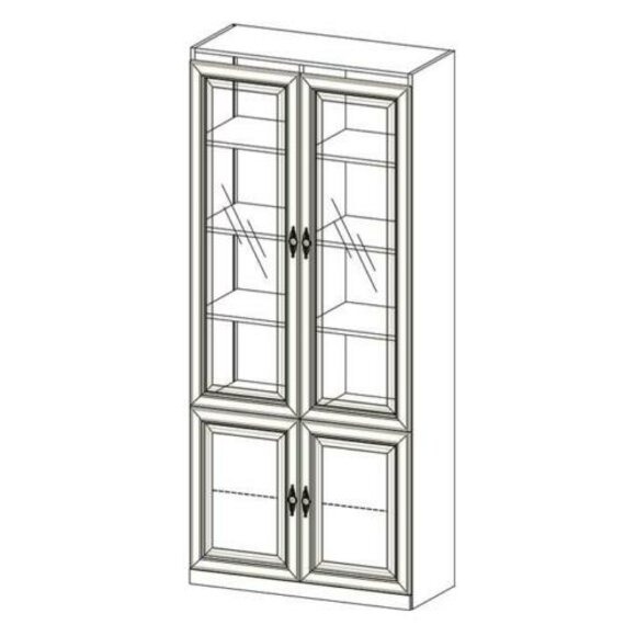 Vitrine Vitrinen Schrank Glasschrank Wohnzimmer Regal Holz Schrank System Regale