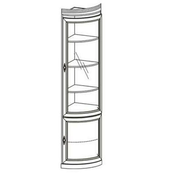 Eck Vitrine Glas Schrank Wohnzimmer Schaufenster Vitrinen Schränke Möbel System