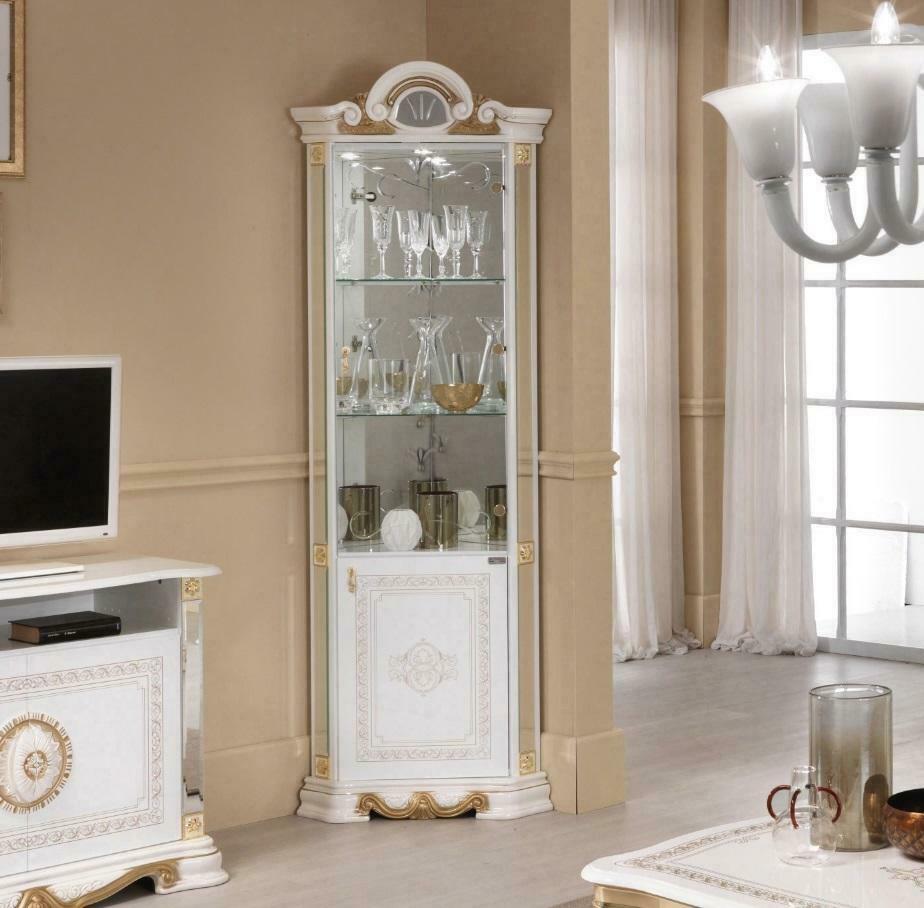 Weisse Eckvitrine Glasschrank Eckvitrinen Schränke Regal Italienische Möbel