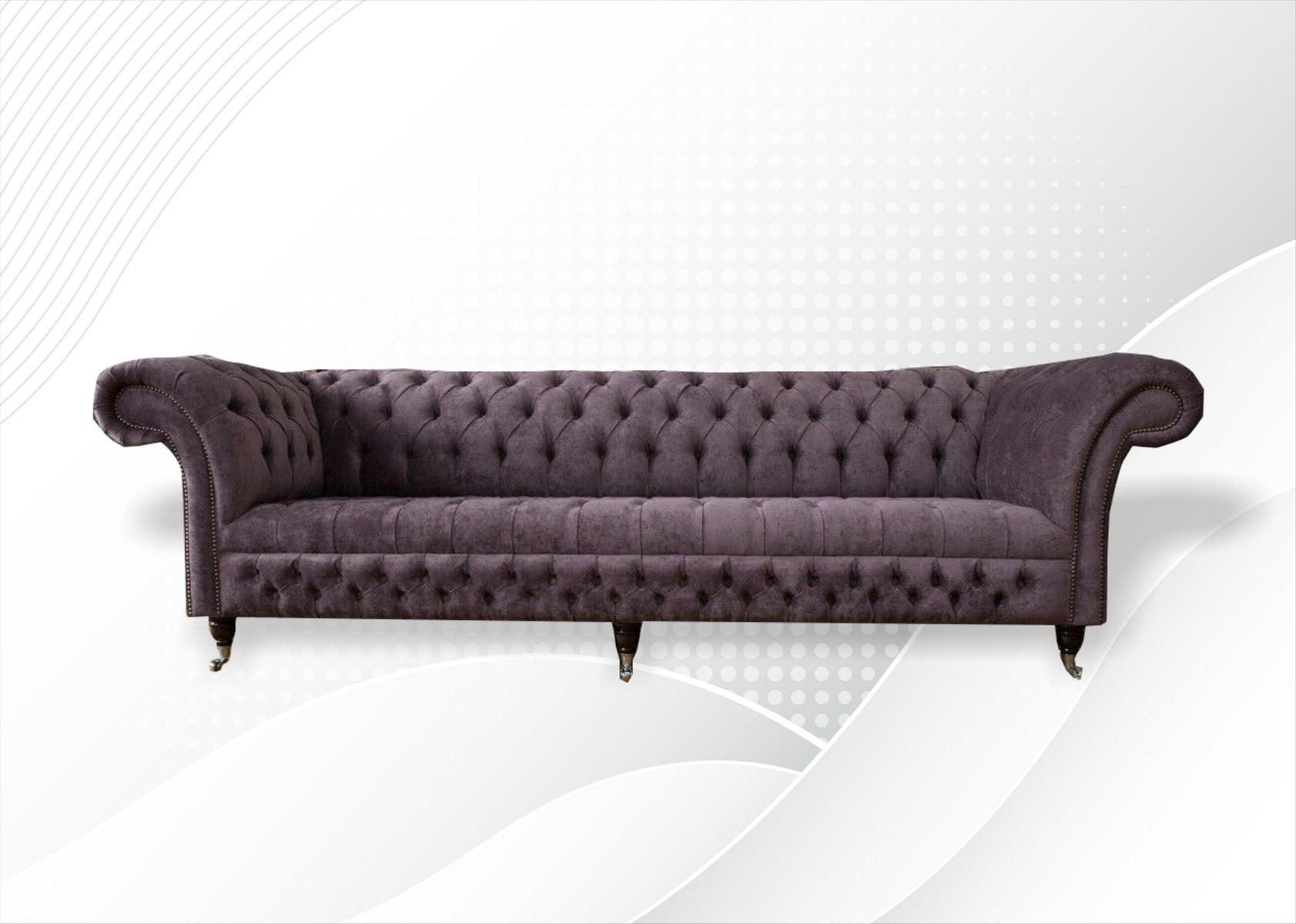 xxl Big Sofa Couch Chesterfield 265cm Polster Sofas 4 Sitzer Leder Textil