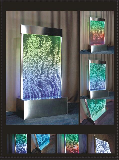 Wandpaneel LED Wasserwand Wasser Wände Blasen Wand Waterwall 80x160cm Sofort