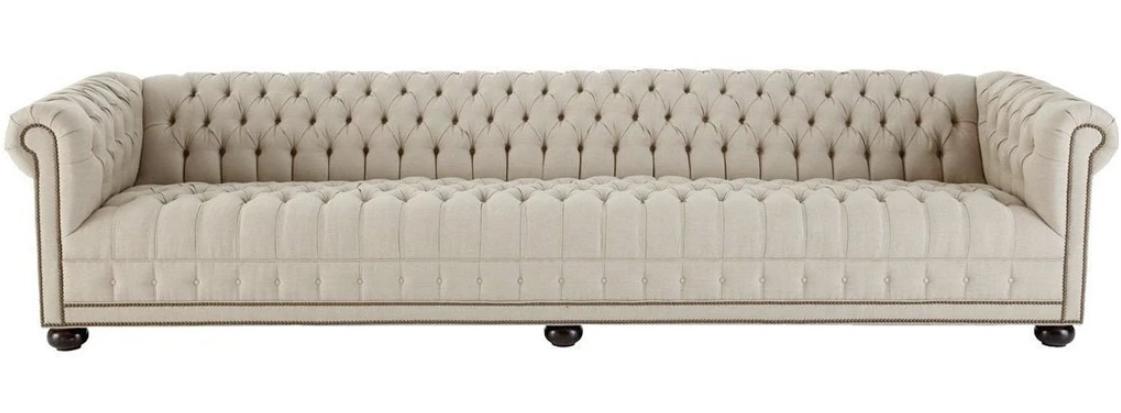 Creme Chesterfield Wohnzimmer Viersitzer Design Couchen Sofa Möbel Stoff Sofas