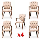 Esszimmer Stuhl Garnitur Sessel Gastro Design 4x Stühle Gruppe Set Sofort