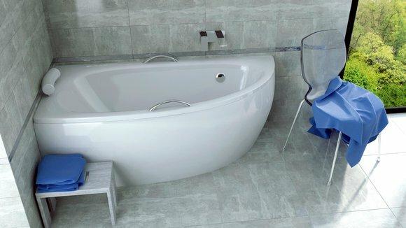 Badewanne Eckwanne Eck 150*70 cm Acrylwanne Wanne Bad Eckbadewanne