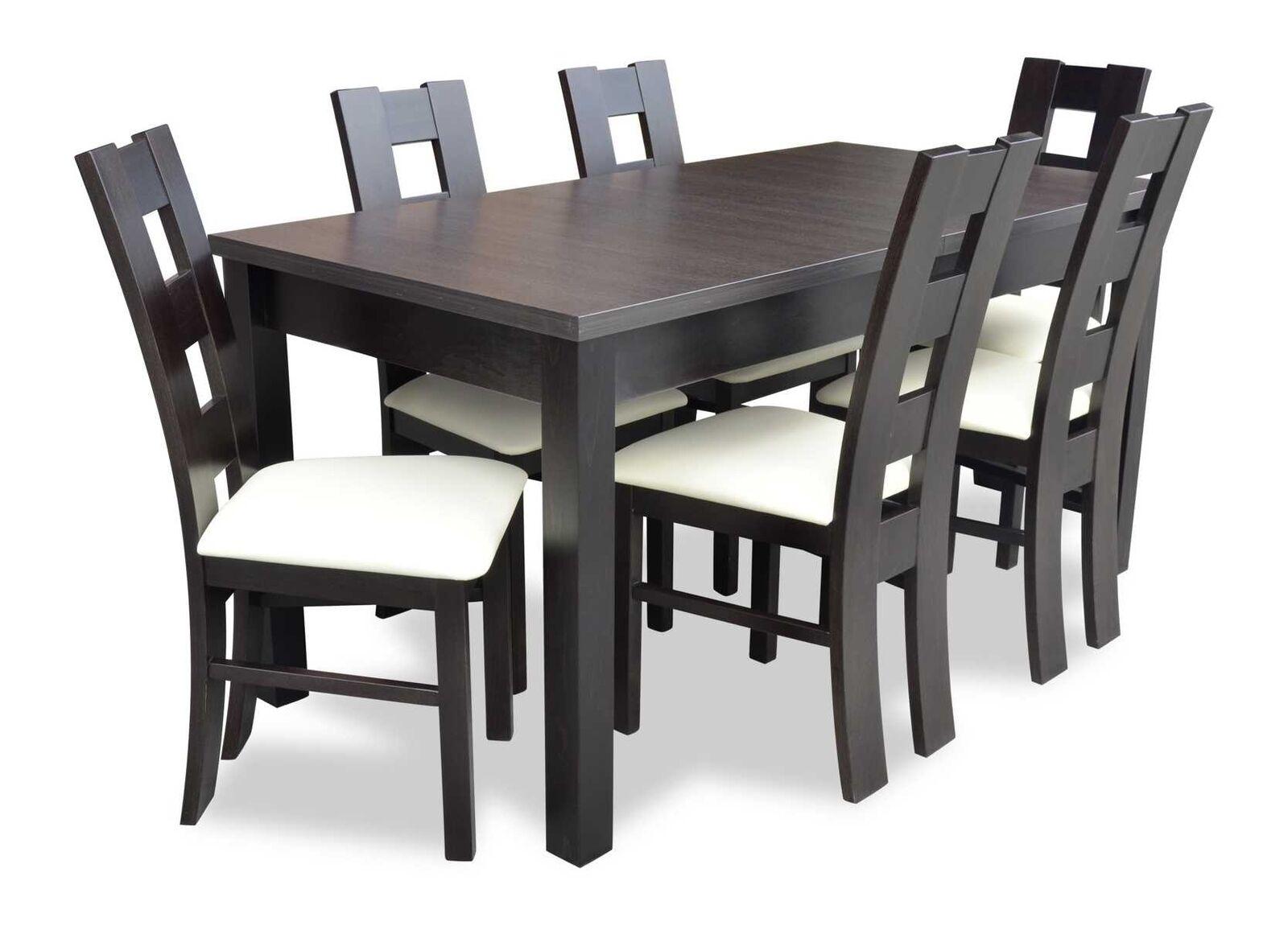 Klassischer Esstisch Tisch Holz Esszimmer Garnitur 6x Stühle Set 7 tlg.