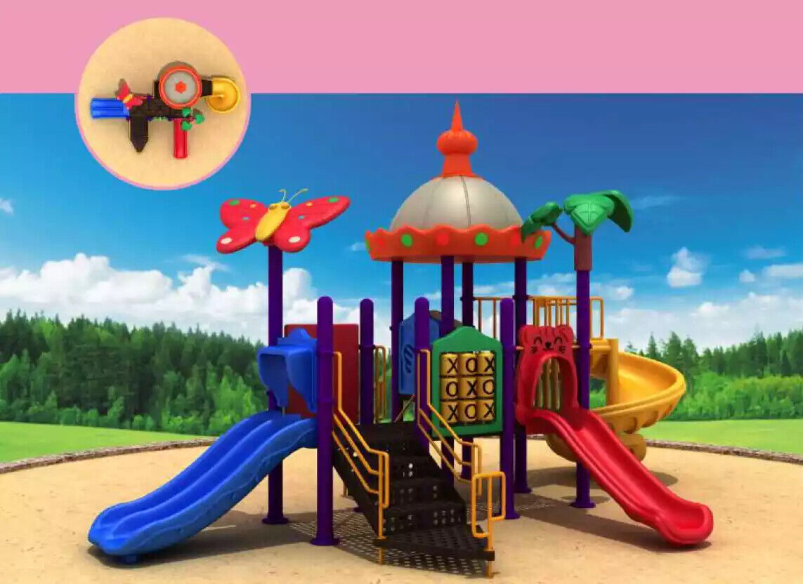 Garten Kinderbereich Kletterturm Spielturm mit Rutschen Spielhaus