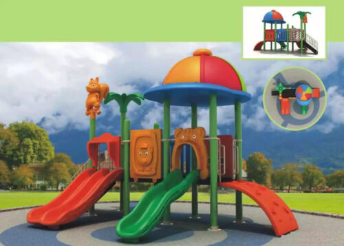 Spielturm mit Rutsche Outdoor Turm Kinderanimation Spielplatz Garten