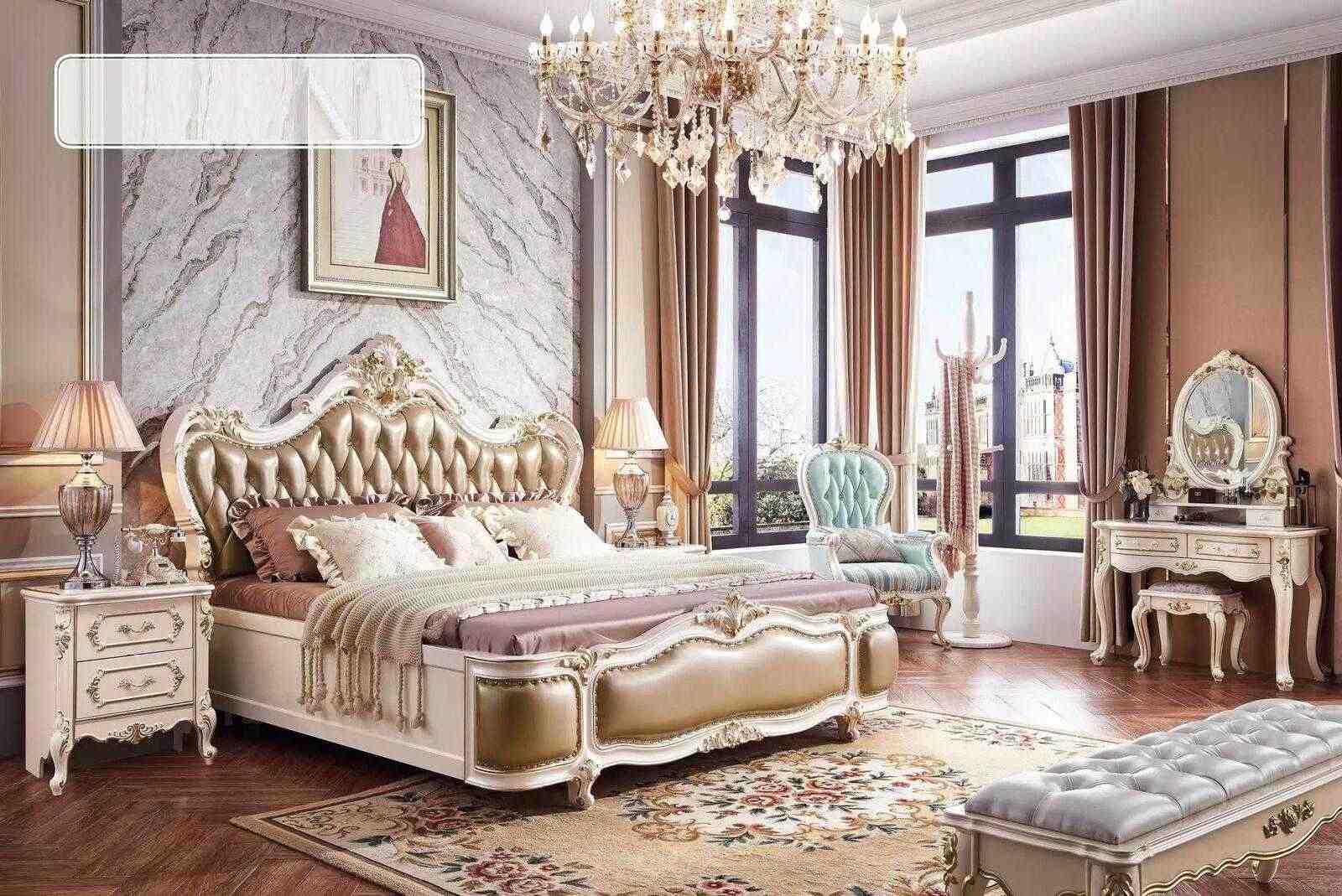 Schlafzimmer Set Klassischer Designer Holzmöbel Luxus neu 8tlg