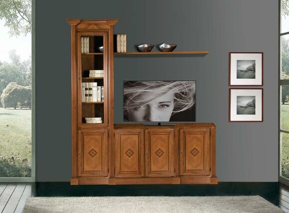 Schrankvitrine, Wohnzimmermöbel aus Holz, TV-Wandschränke, moderne Design-Wandschrank, neu