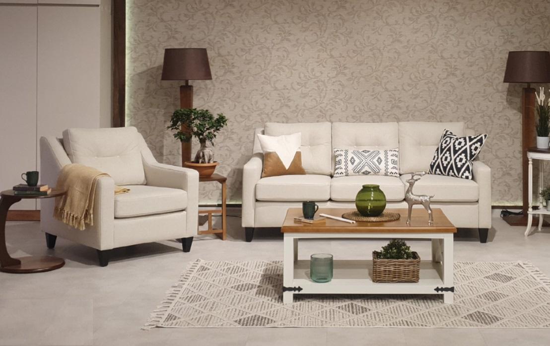 Design Wohnzimmer Sofagarnitur Dreisitze Sofa Modern Einrichtung Sessel