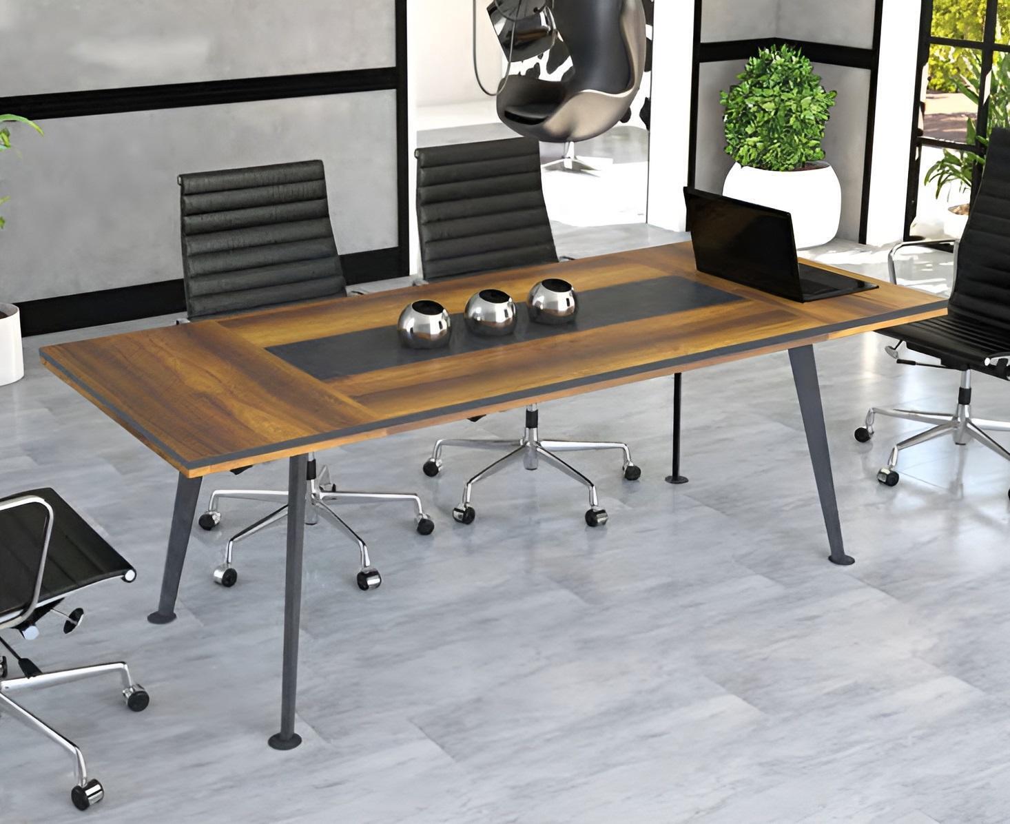 Konferenzmöbel Konferenztisch Besprechungstische Groß Tisch Braun Holz
