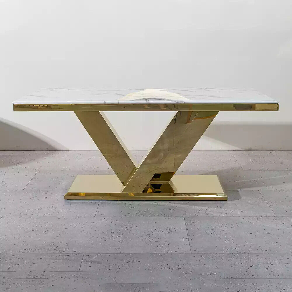 Eszimmer Möbel Designer Esstisch Edelstahltisch Gold Moderne Tische Sofort