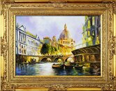 Venedig Klassisches Gemälde Ölbild Bild Bilder Echt Holz Rahmen Stadt 17403