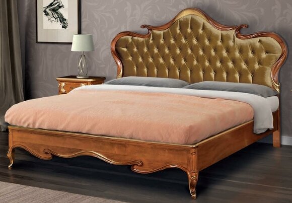 Chesterfield Bett Polster Design Luxus Doppel Hotel Betten Italienische Holz