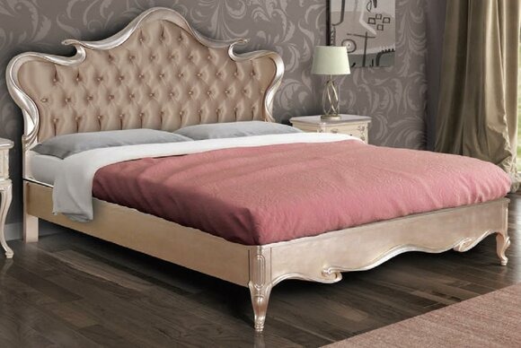 Chesterfield Bett Polster Design Luxus Doppel Hotel Betten Italienische Holz